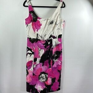 MILLY Bold Floral Sleeveless Pencil Dress, 10
